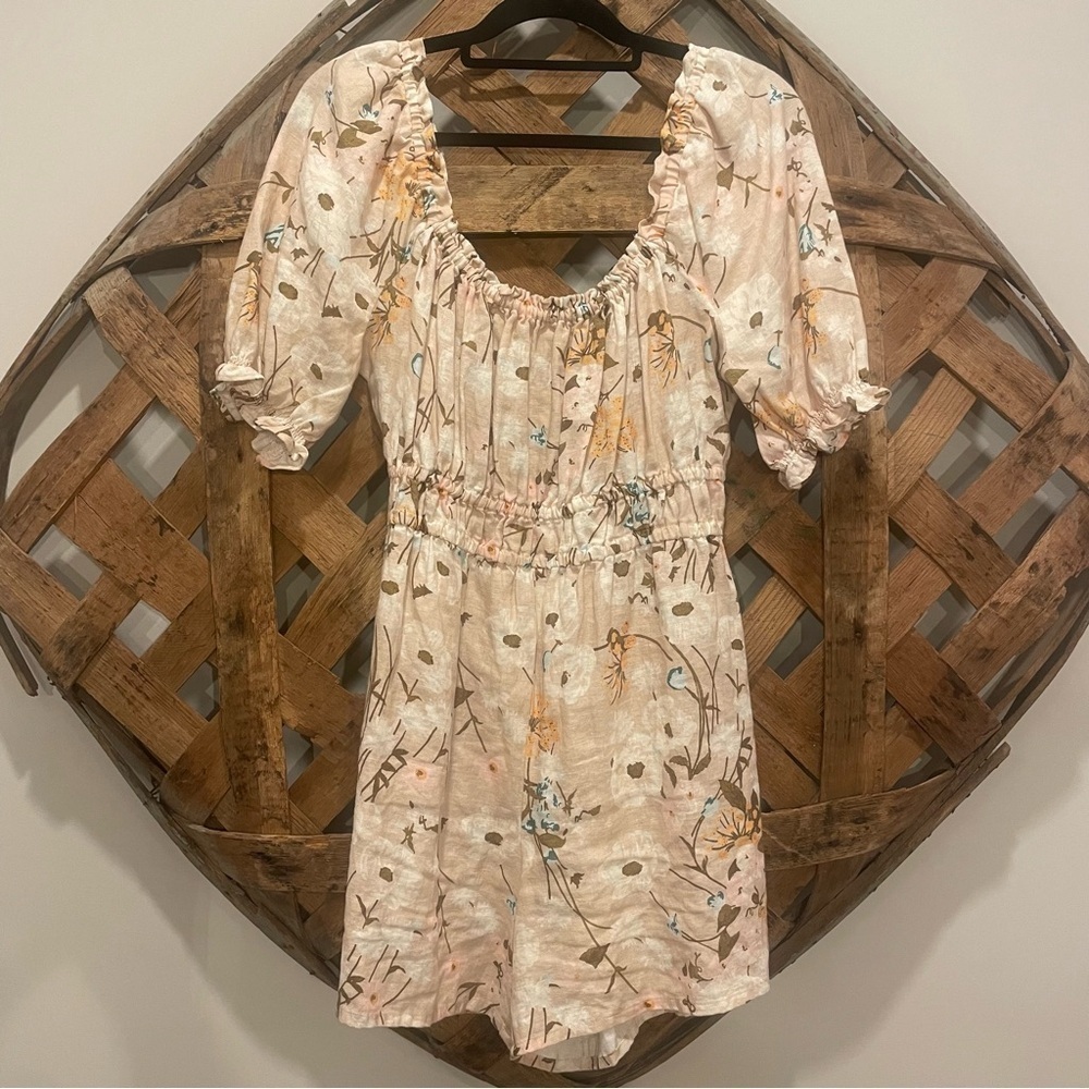 Spartina 449 Audrey Linen Romper Babbie’s Store Poppies Size Small